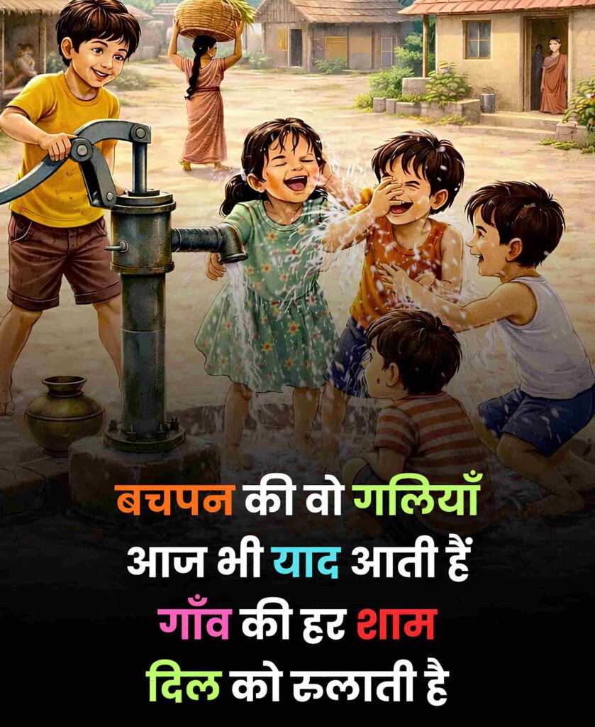 गाँव की बचपन की याद शायरी