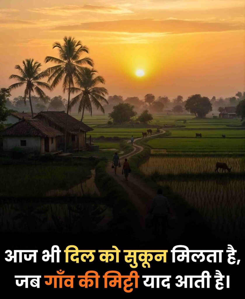 गाँव की मिट्टी की खुशबू शायरी