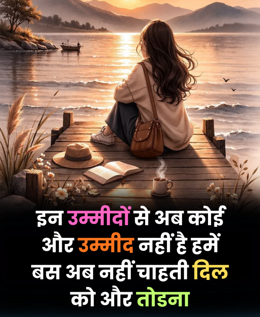 उम्मीद टूटने पर शायरी